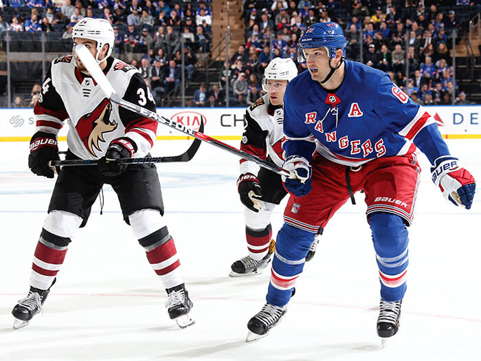 Rick Nash’s 1,000th played game, 2017